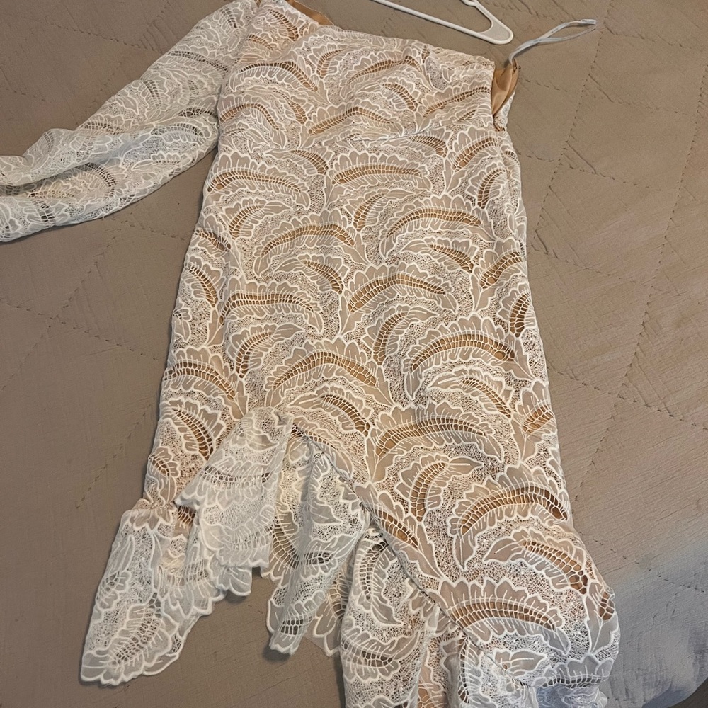 White lace midi